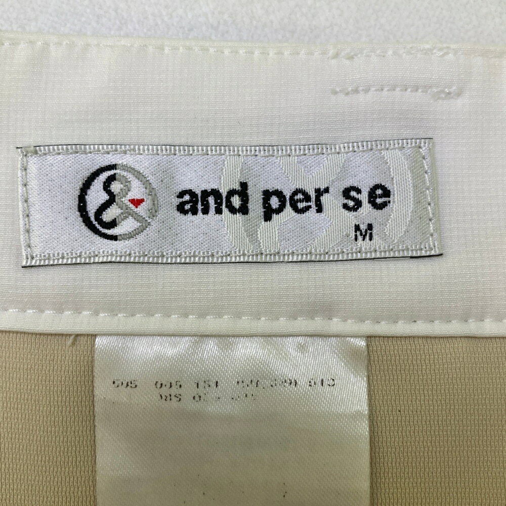 AND PER SE アンパスィ 2024年モデル ハーフパンツ ホワイト系 M 【中古】ゴルフウ...