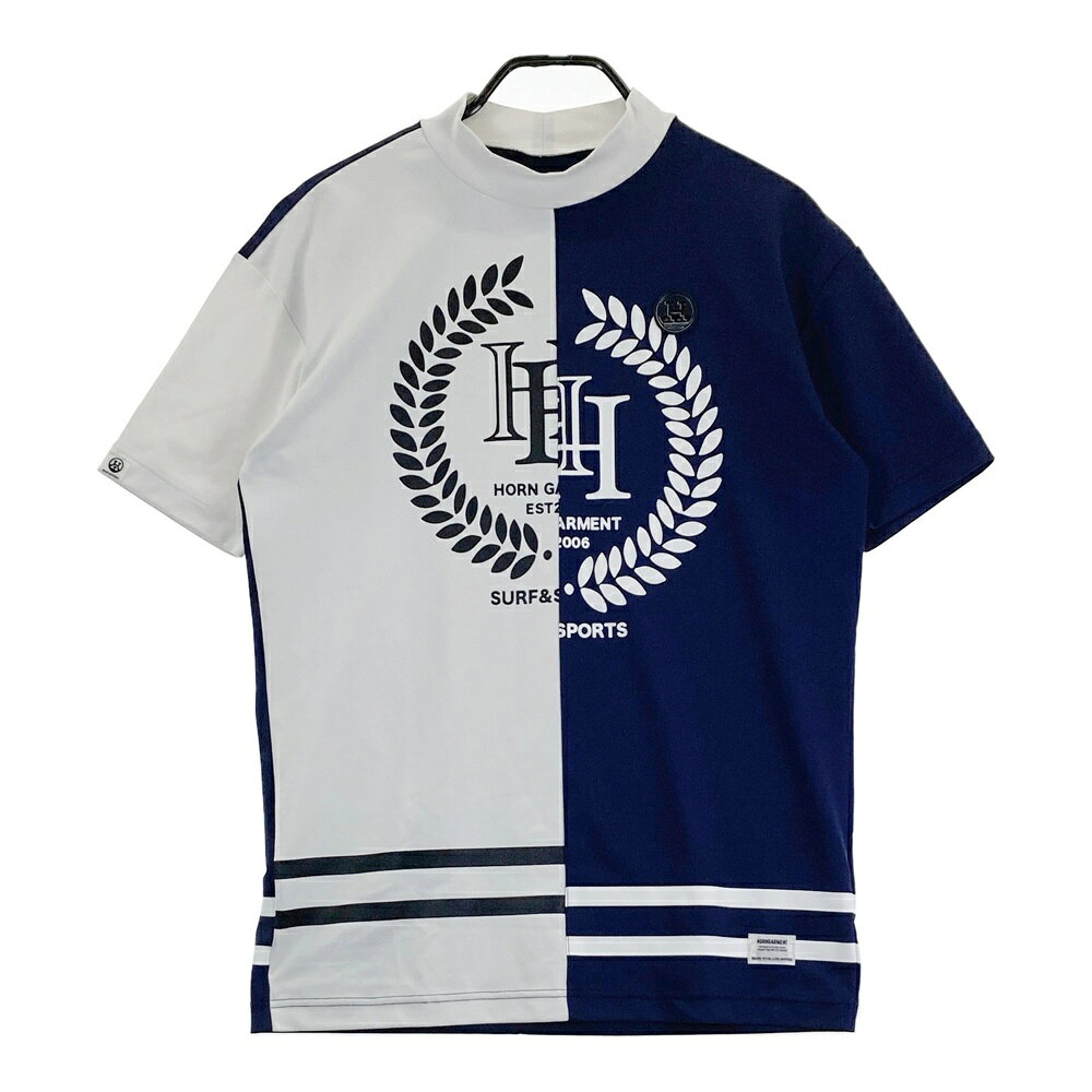 HORN GMT ホーンガーメント 2024年モデル ハイネック 半袖Tシャツ ネイビー系 46 ...