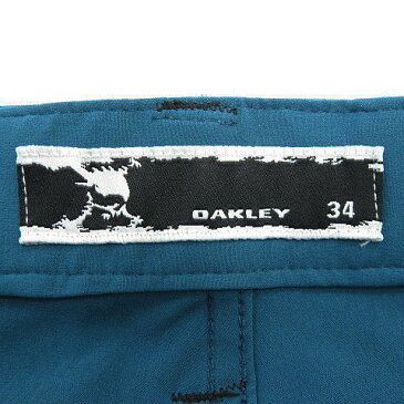 OAKLEY オークリー ショートパンツ スカル刺繍 グリーン系 34 【中古】ゴルフウェア メンズ