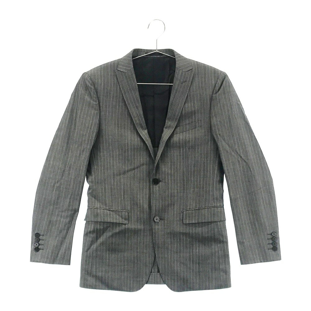 BURBERRY BLACK LABEL バーバリーブラックレーベル ウール スーツ ストライプ グレー系 38R 【中古】メンズ