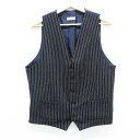 Bevilacqua べヴィラクア ジレ ベスト ウール ネイビー系 S 【中古】メンズ