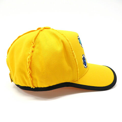 MU SPORTS エムユースポーツ キャップ 刺繍 イエロー系 F 【中古】ゴルフウェア
