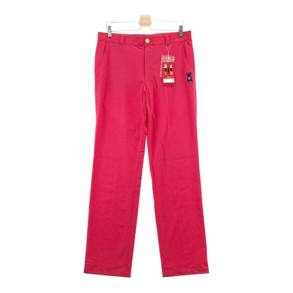 M.U SPORTS エムユースポーツ 700V2550 ノータックパンツ レッド系 52 【中古】ゴルフウェア メンズ