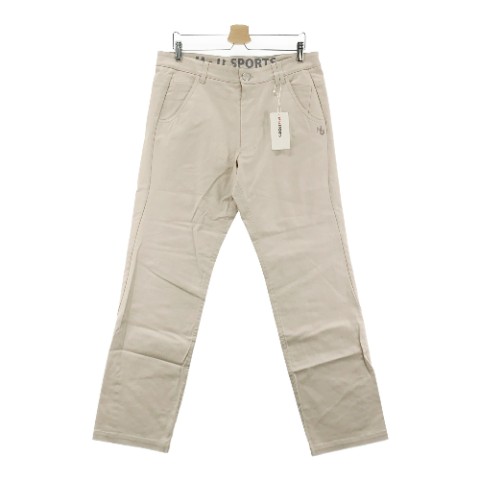 MU SPORTS エムユースポーツ 700W1550 ノータックパンツ ベージュ系 54 【中古】ゴルフウェア メンズ