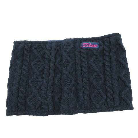 TITLEIST タイトリスト 裏フリース ニット ネックウォーマー ネイビー系 【中古】ゴルフウェア