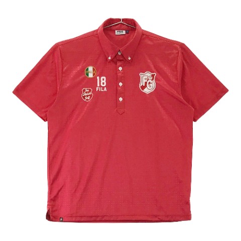 FILA GOLF フィラゴルフ 半袖ポロシャツ レッド系 3L 【中古】ゴルフウェア メンズ
