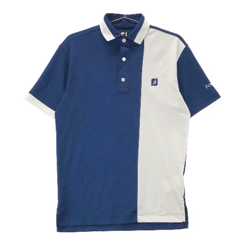 FOOT JOY フットジョイ 半袖ポロシャツ ネイビー系 M 【中古】ゴルフウェア メンズ