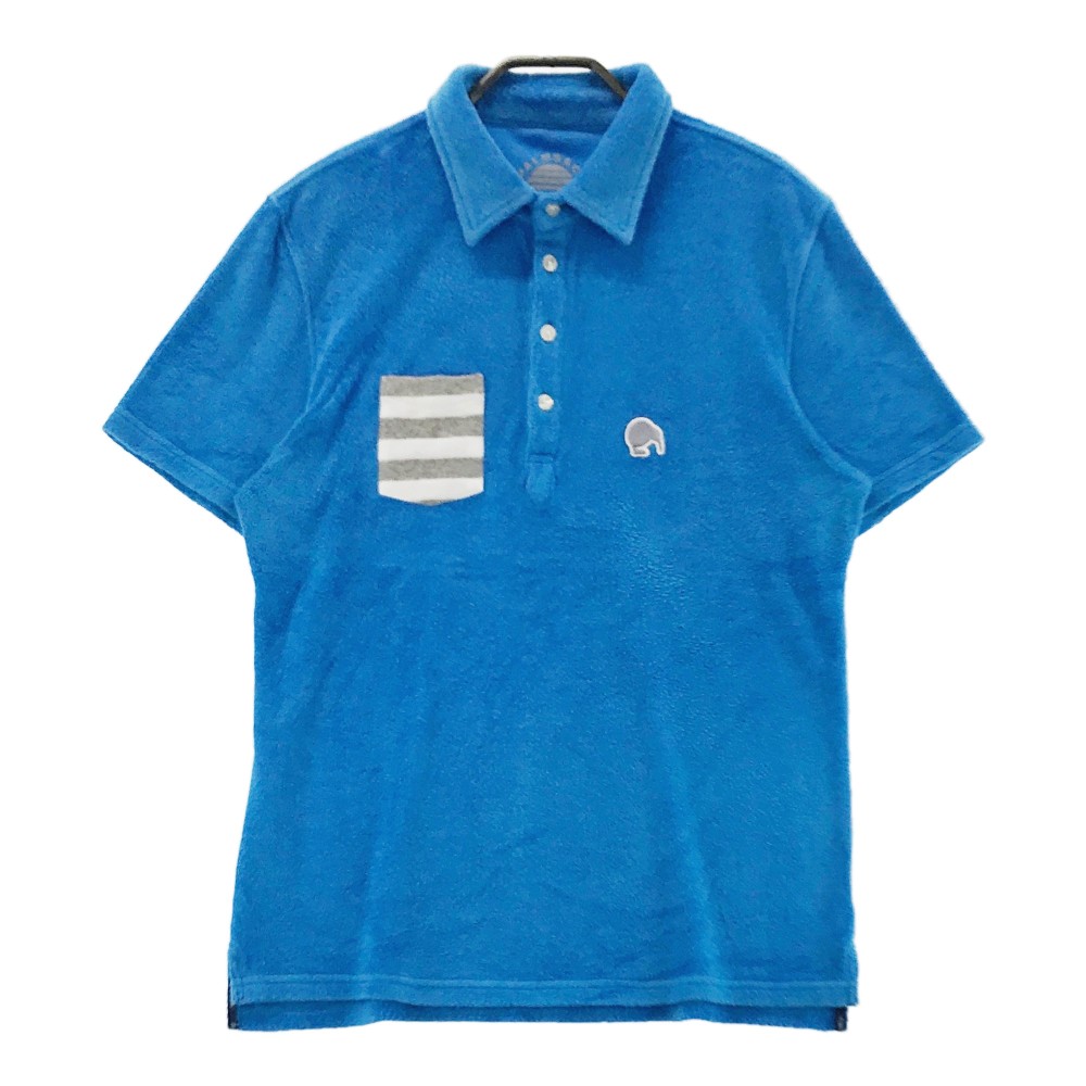 PALMS&CO パームスアンドコー パイル地 半袖ポロシャツ ブルー系 【中古】ゴルフウェア メンズ