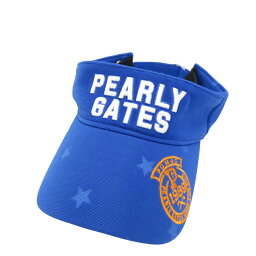 PEARLY GATES パーリーゲイツ サンバイザー 星柄 ブルー系 FR 【中古】ゴルフウェア