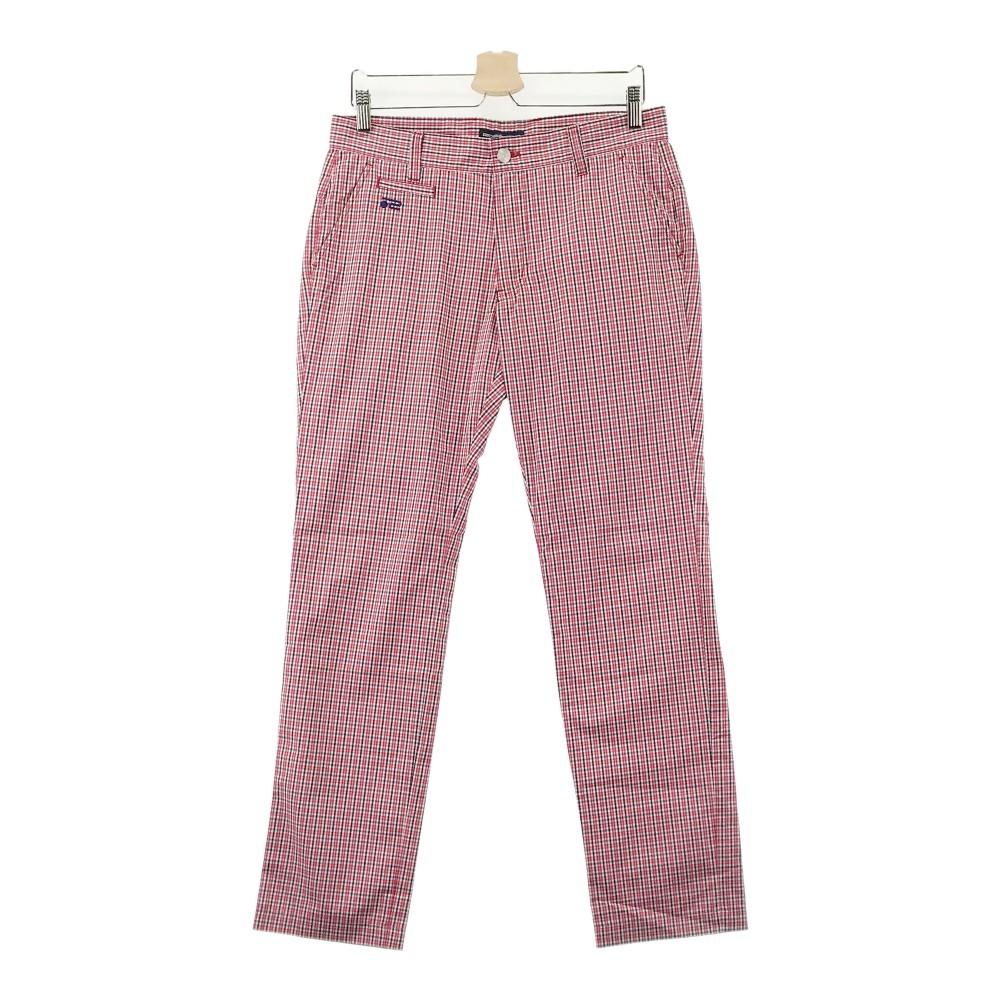 ROSASEN ロサーセン ストレッチパンツ チェック柄 レッド系 82 【中古】ゴルフウェア メンズ