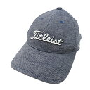 TITLEIST タイトリスト リネン混 キャップ ブルー系 【中古】ゴルフウェア