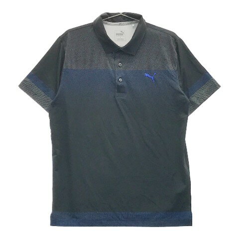 PUMA GOLF プーマゴルフ 半袖ポロシャツ ブラック系 M 【中古】ゴルフウェア メンズ