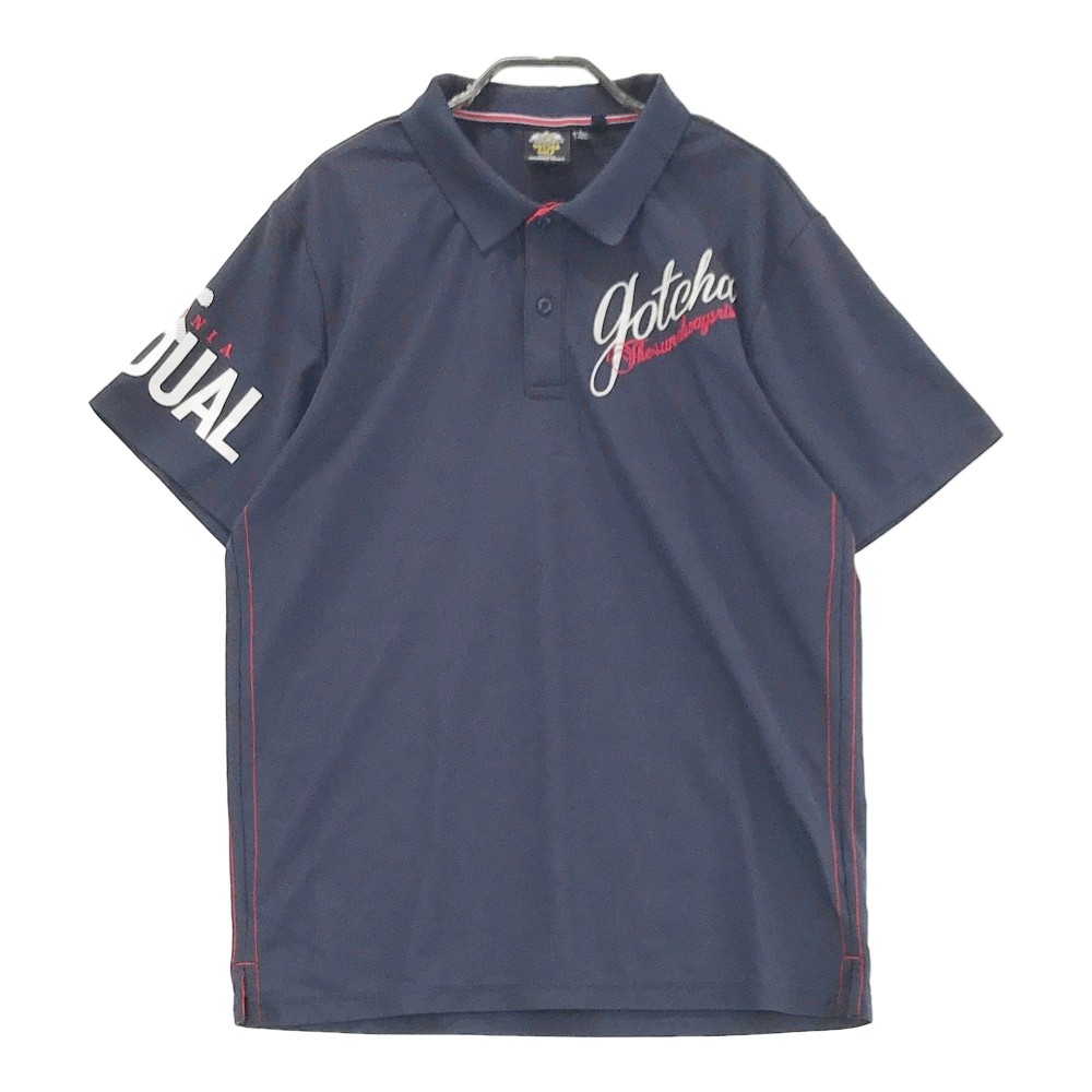 GOTCHA ガッチャ 2021年モデル 半袖 ポロシャツ ネイビー系 L 【中古】ゴルフウェア メンズ