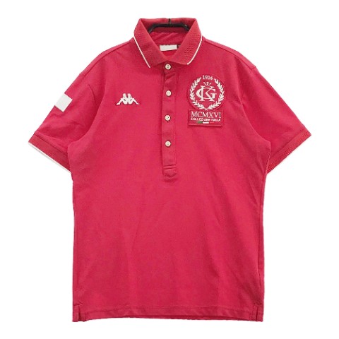 KAPPA GOLF カッパゴルフ 半袖ポロシャツ ピンク系 S 【中古】ゴルフウェア メンズ