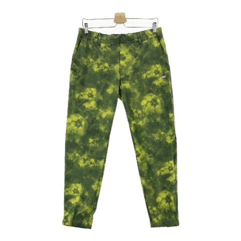 THE WARP BY ENNERRE ザ ワープ バイ エネーレ ストレッチパンツ タイダイ柄 グリーン系 M 【中古】ゴルフウェア メンズ