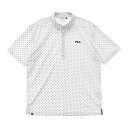 FILA GOLF フィラゴルフ 半袖ポロシャツ ドット柄 ホワイト系 LL 【中古】ゴルフウェア メンズ
