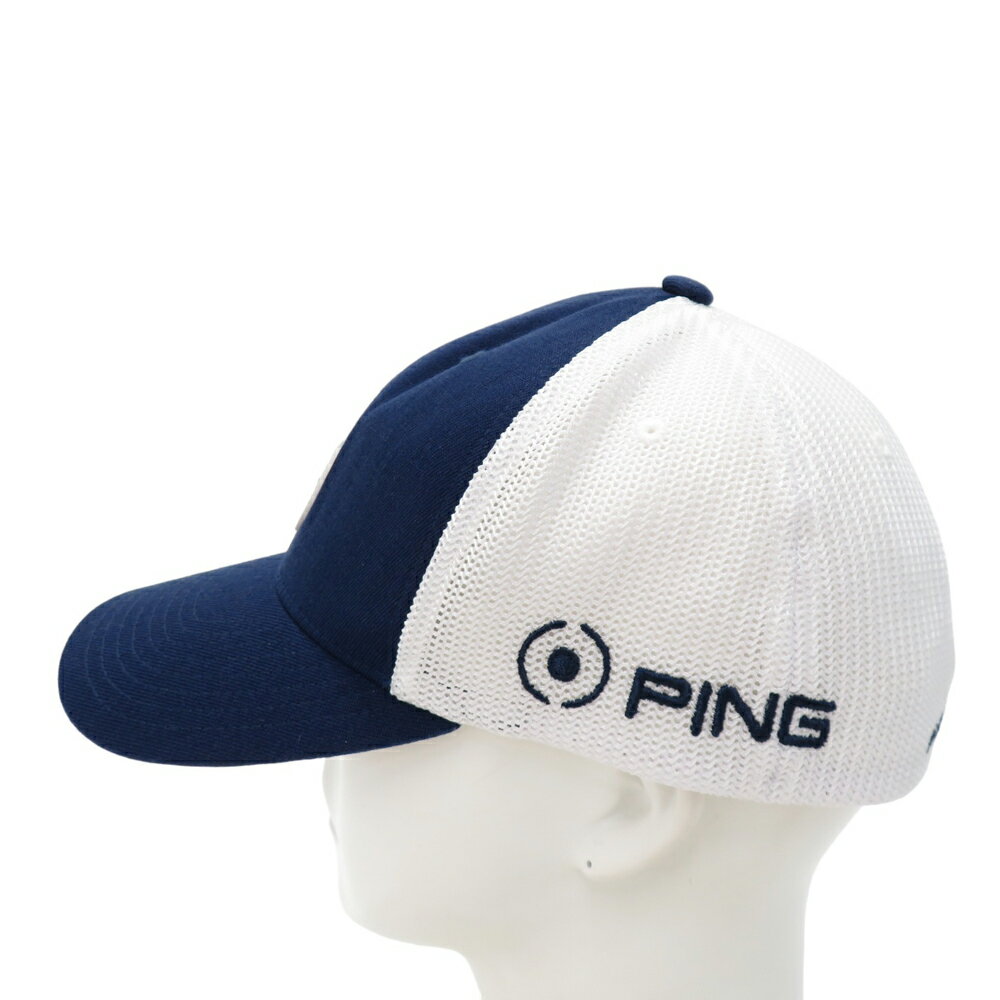 PING ピン メッシュキャップ ネイビー系 L-XL 【中古】ゴルフウェア