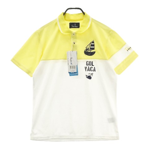 PARADISO パラディーゾ 半袖ポロシャツ イエロー系 M 【中古】ゴルフウェア メンズ