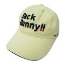 JACK BUNNY ジャックバニー ロゴ キャップ イエロー系 FR 【中古】ゴルフウェア