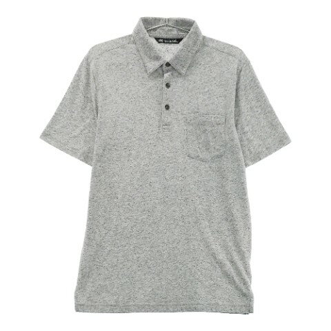 TRAVIS MATHEW トラビスマシュー 半袖ポロシャツ 総柄 グレー系 M 【中古】ゴルフウェア メンズ