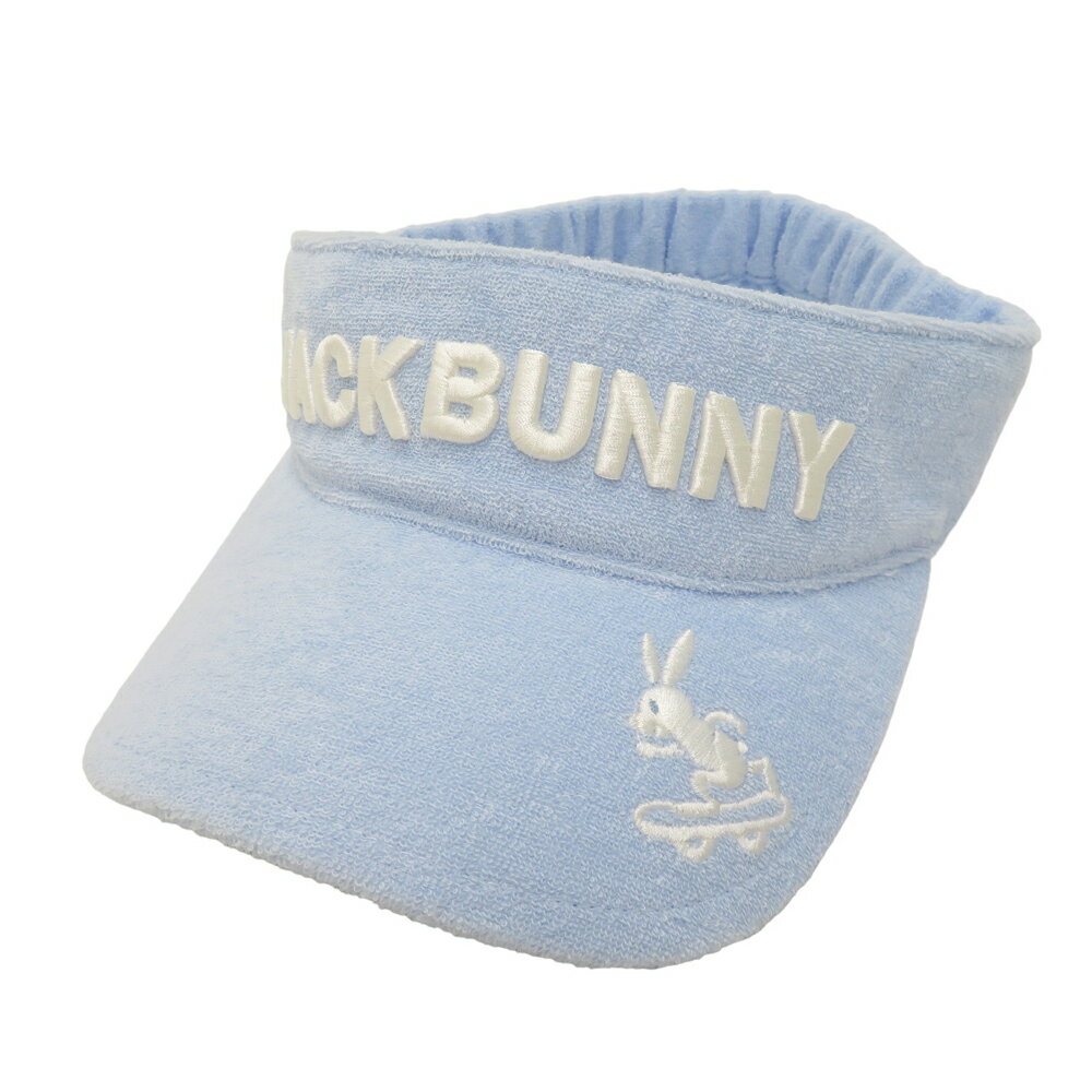 JACK BUNNY ジャックバニー サンバイザー パイル ブルー系 FR 【中古】ゴルフウェア