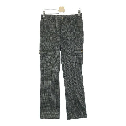 FILA GOLF フィラゴルフ 裏起毛パンツ グレンチェック柄 ブラック系 M 【中古】ゴルフウェア メンズ