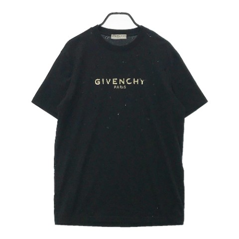 GIVENCHY ジバンシィ BW70813Z36 MASCULIN T-SHIRT 半袖Tシャツ デストロイド ブラック系 XS メンズ