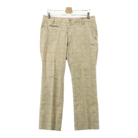 PUMA GOLF プーマゴルフ 902217 ストレッチパンツ 総柄 ベージュ系 91 【中古】ゴルフウェア メンズ