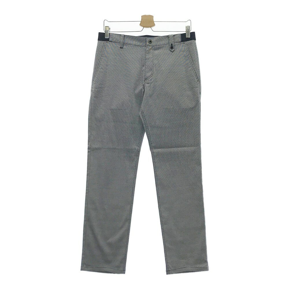 ADABAT アダバット ストレッチパンツ リブ 総柄 ネイビー系 46 【中古】ゴルフウェア メンズ