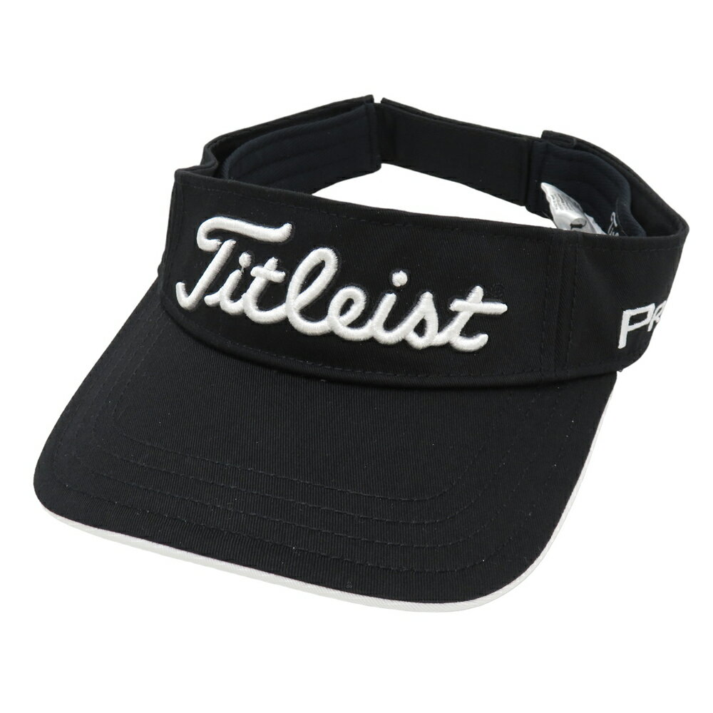 TITLEIST タイトリスト サンバイザー ブラック系 57-59 【中古】ゴルフウェア