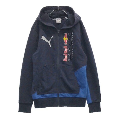 PUMA プーマ ×Redbull Racing スウェットジップパーカー ジャケット ネイビー系 US XS 【中古】メンズ