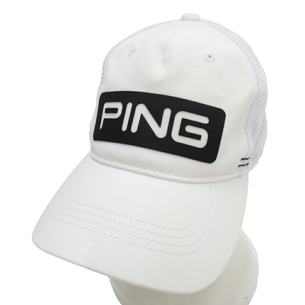 PING ピン メッシュ キャップ ホワイト系 ONE SIZE 【中古】ゴルフウェア