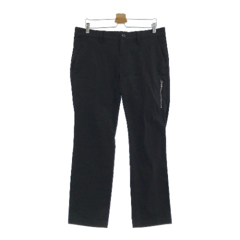 ADIDAS GOLF アディダスゴルフ ストレッチパンツ ストライプ柄 ブラック系 88 【中古】ゴルフウェア メンズ