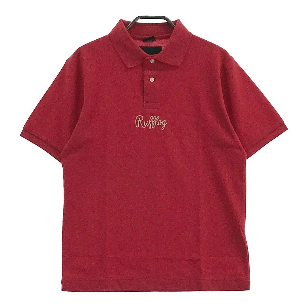 RUFFLOG ラフロッグ 半袖ポロシャツ レッド系 S 【中古】ゴルフウェア メンズ