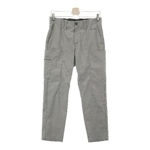 OAKLEY オークリー 2022年モデル ストレッチパンツ 刺繍 総柄 ブラック系 M 【中古】ゴルフウェア メンズ