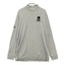 DANCE WITH DRAGON ダンスウィズドラゴン ハイネック長袖Tシャツ スパンコール グレー系 3 【中古】ゴルフウェア メンズ