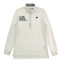 LE COQ GOLF ルコックゴルフ ボタンダウン 長袖ポロシャツ ホワイト系 M 【中古】ゴルフウェア メンズ