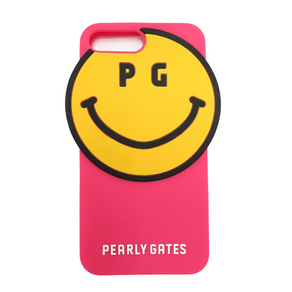 PEARLY GATES パーリーゲイツ iPhone(Plusシリーズ兼用) スマホケース ニコちゃん ピンク系 【中古】ゴルフウェア