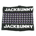 JACK BUNNY ジャックバニー 2021年モデル 裏フリース ネックウォーマー ロゴ 総柄 ブラック系 FR 【中古】ゴルフウェア