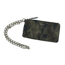 PRADA プラダ チェーン付ポーチ カーキ系 【中古】