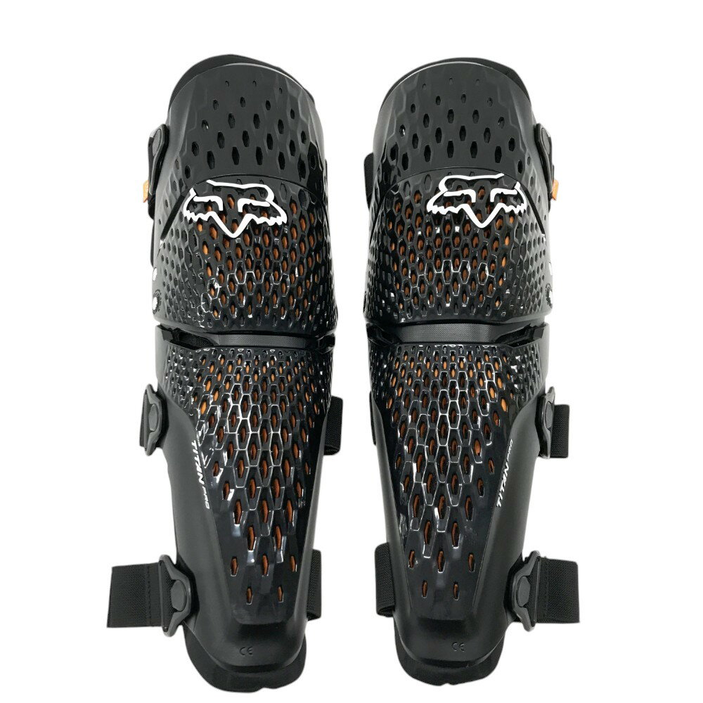 FOX フォックス タイタンプロ ニーシンガード ブラック系 S/M 【中古】バイクウェア