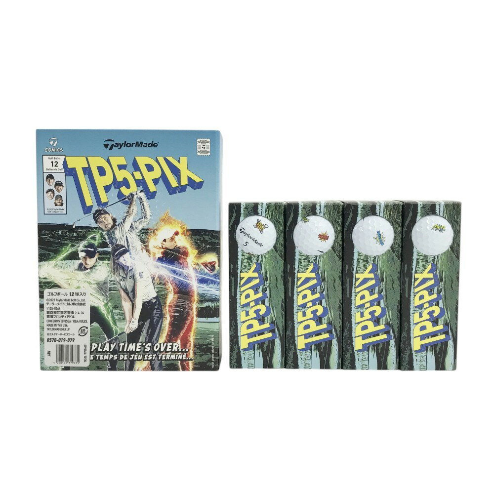 TAYLOR MADE テーラーメイド TP5 PIX COMICS 2023年 ゴルフボール 1ダース ホワイト系 【中古】ゴルフウェア