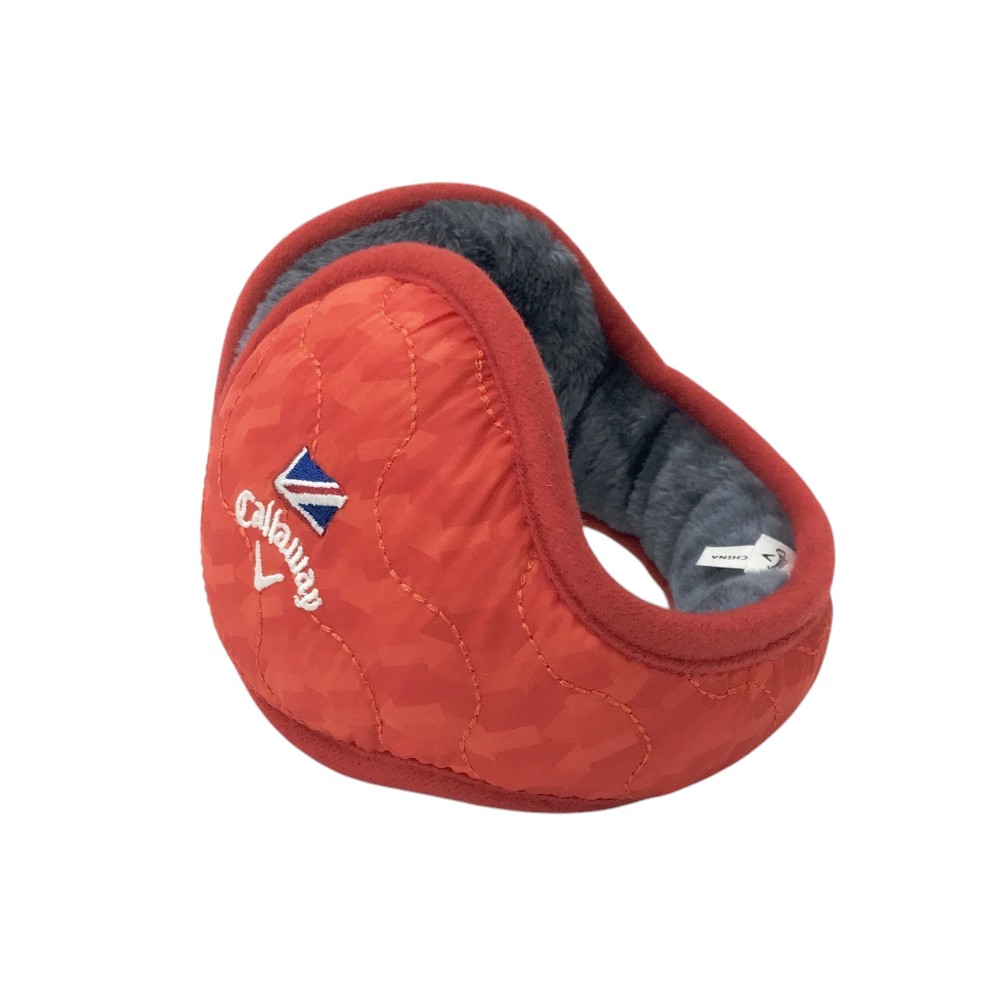 CALLAWAY キャロウェイ イヤーマフ 総柄 オレンジ系 【中古】ゴルフウェア