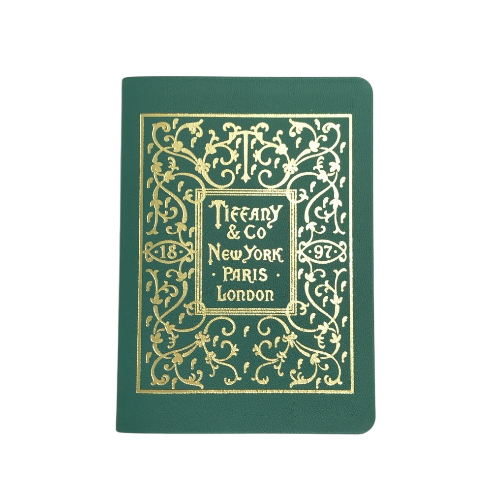TIFFANY & CO. ティファニー レザー ノート グリーン系 【中古】