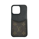 LOUIS VUITTON ルイ ヴィトン SN1292 iPhon13 Pro バンパー スマホケース モノグラム ブラック系 【中古】