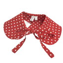 COMME des GARCONS コムデギャルソン NI-V001 付け襟 ドット レッド系 【中古】