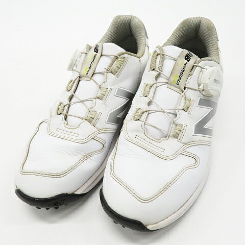 NEW BALANCE ニューバランス UGBS996W ゴルフシューズ ホワイト系 23.5 【中古】ゴルフウェア レディース