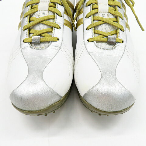ADIDAS GOLF アディダスゴルフ 816382 ゴルフシューズ シグネチャー ナタリー ホワイト系 23.5 【中古】ゴルフウェア レディース