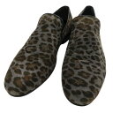 JIMMY CHOO ジミーチュウ スリッポン レオパード柄 グレー系 42 【中古】メンズ