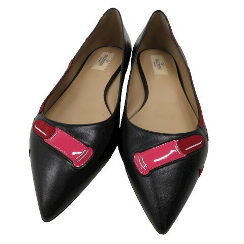 VALENTINO GARAVANI ヴァレンティノ ガラヴァーニ バレエシューズ リップ レッド系 391/2 【中古】レデ..